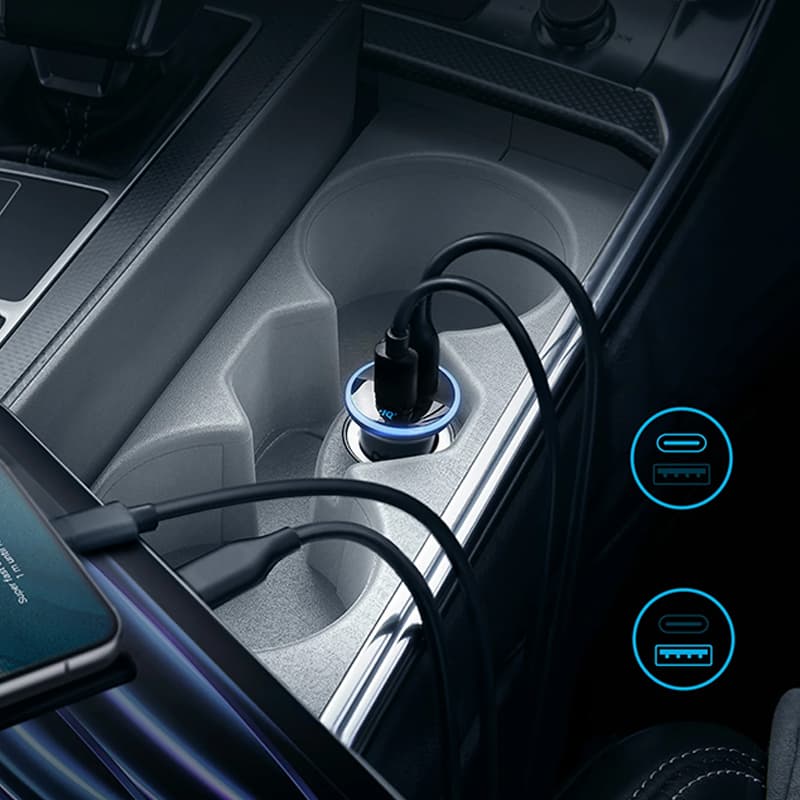 شارژر فندکی انکر Anker 323 Car Charger مدل A2735 دو پورت 52.5 وات — تصویر ۵
