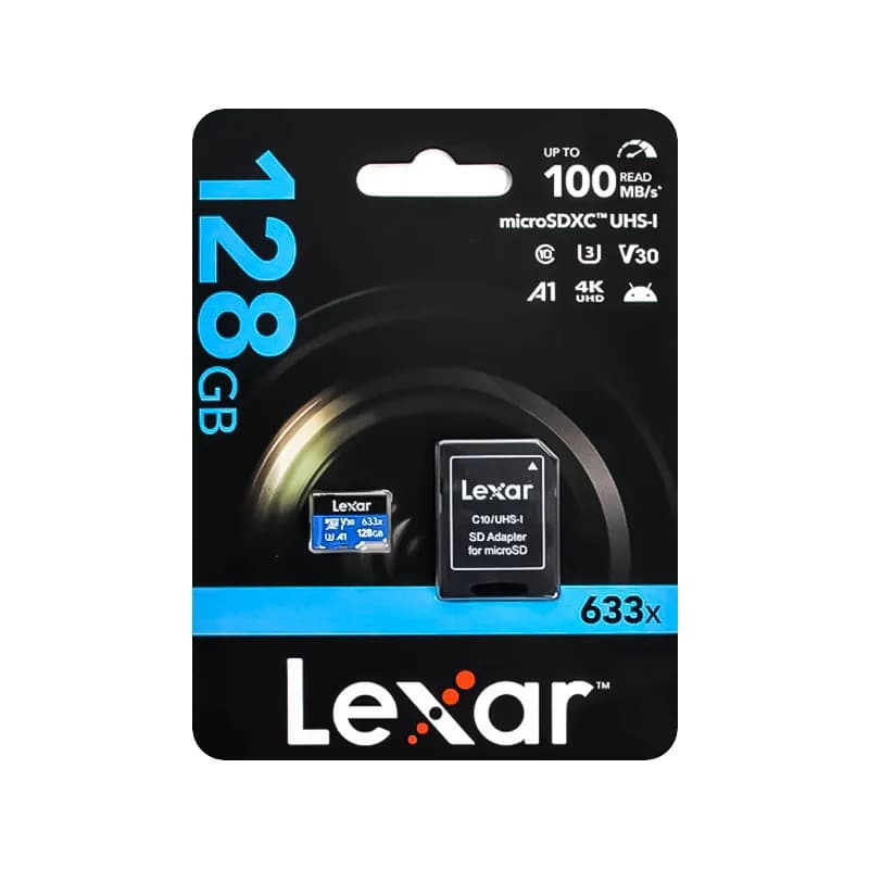 کارت حافظه MicroSDXC لکسار A1 V30 کلاس 10 ظرفیت 128 گیگابایت + خشاب — تصویر ۲