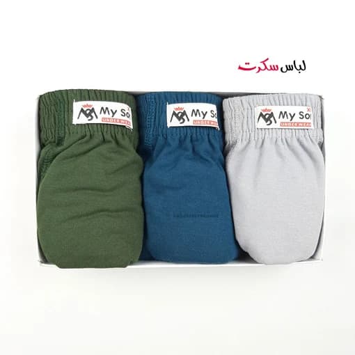 شورت مردانه پادار نخی بسته 3عددی ls320 — تصویر ۲