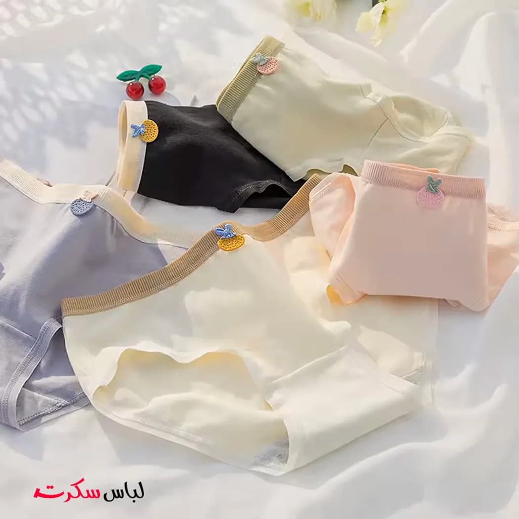 شورت کبریتی نخی توت فرنگی ls266