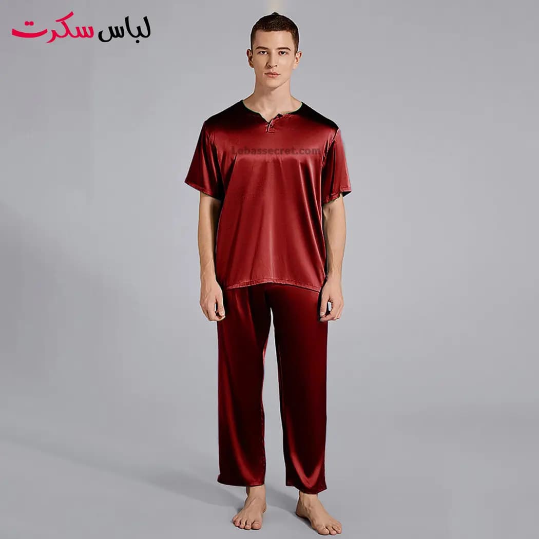 لباس خواب مردانه ساتن ابریشم Lebassecret969 — تصویر ۲