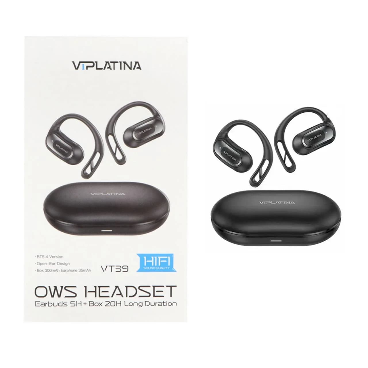 ایرفون بی سیم VIPLATINA مدل VT39 – مشکی (گارانتی 12 ماه تعویض نیکان همراه)