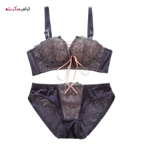 ست لباس زیر فانتزی گیپوری فنردار ls8896 — تصویر ۱۱