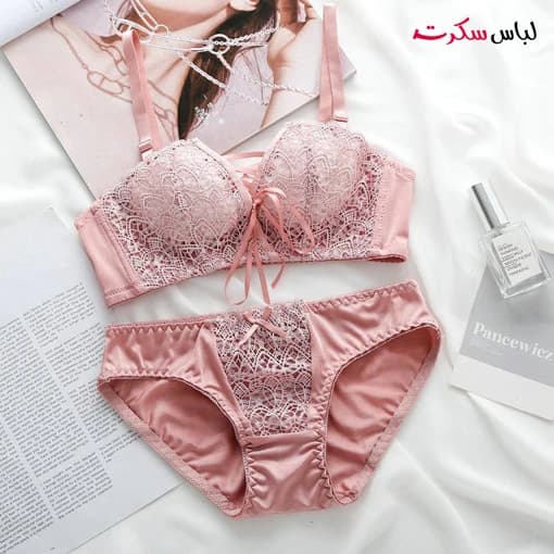 ست لباس زیر فانتزی گیپوری فنردار ls8896 — تصویر ۸