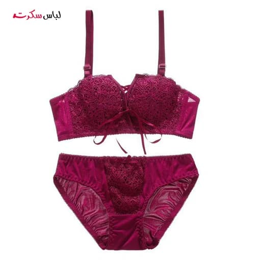 ست لباس زیر فانتزی گیپوری فنردار ls8896 — تصویر ۳