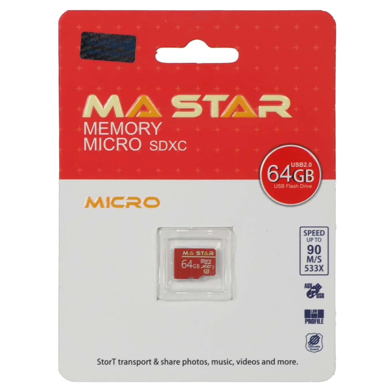 MA Star MicroSDHC U3 533X 90Mb/s – 64GB – (گارانتی فراگامان) — تصویر ۳