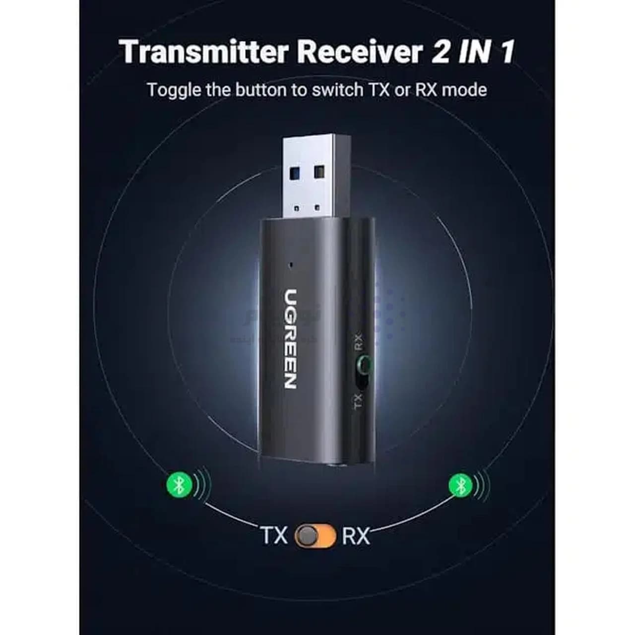 دانگل بلوتوث انتقال صدا UGREEN مدل CM523-60300 – مشکی (گارانتی 18 ماهه آسان پیشرو) — تصویر ۱۱