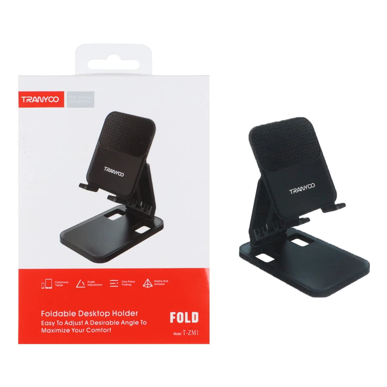هولدر گوشی موبایل پایه دار TRANYOO مدل T-ZM1 – مشکی — تصویر ۲