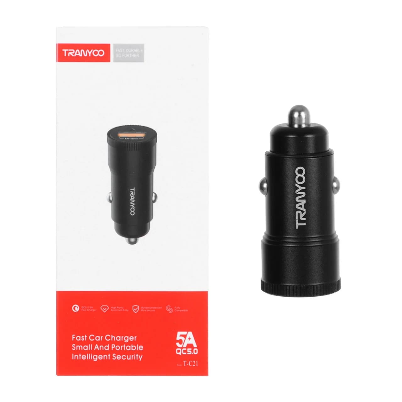 شارژر فندکی فست تک پورت Tranyoo مدل T-C21 18W – مشکی