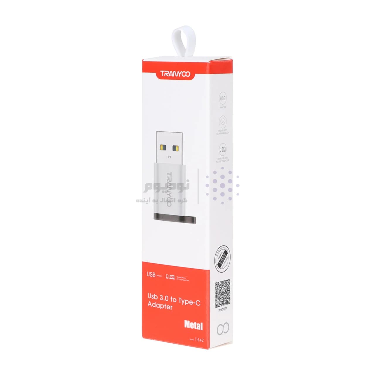 تبدیل Tranyoo Type-C TO USB3.0 مدل T-E42 – نقره ای — تصویر ۴
