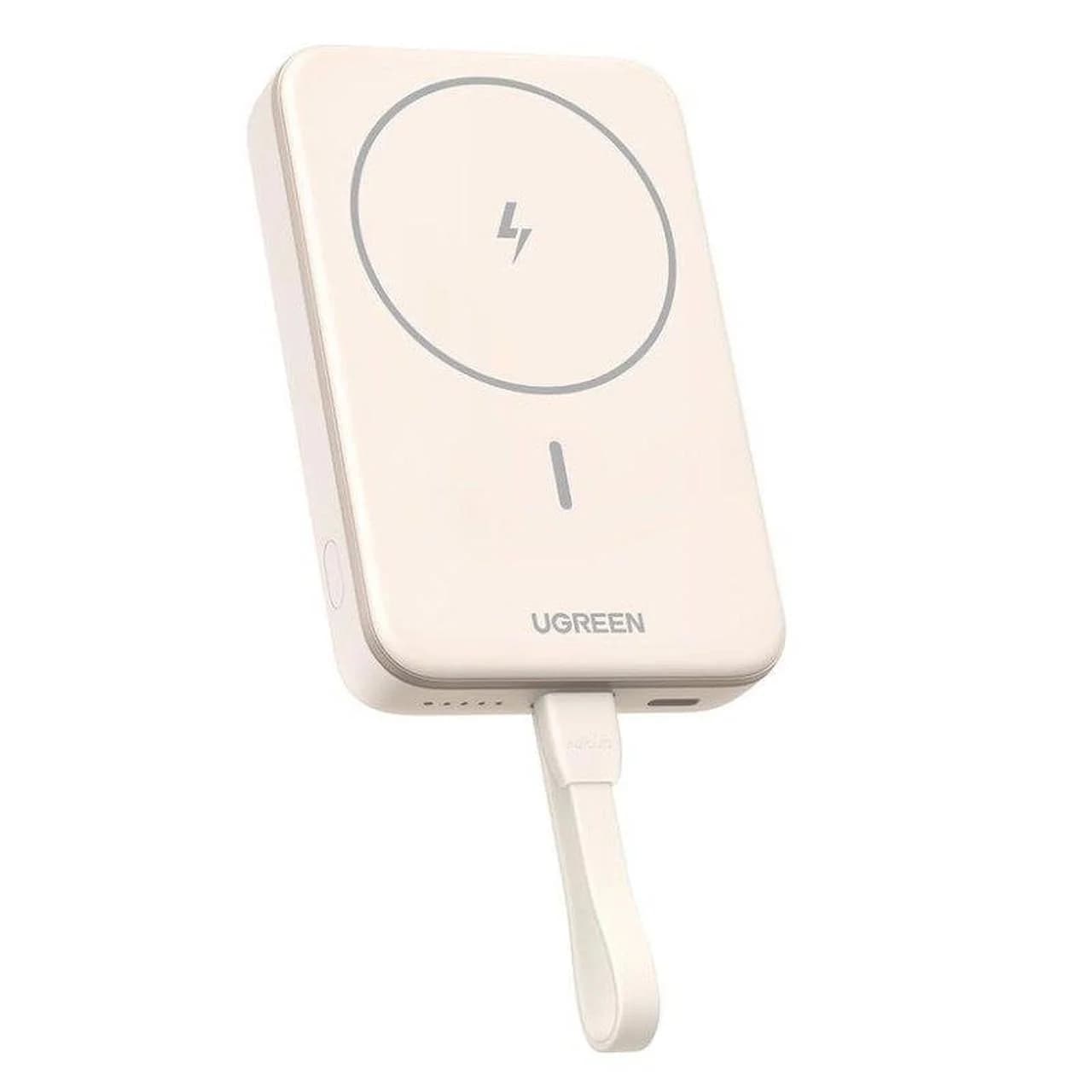 پاوربانک وایرلس PD و فست شارژ UGREEN 20W 10000mAh مدل PB760-35341 – کرم (گارانتی 18 ماهه آسان پیشرو) — تصویر ۲