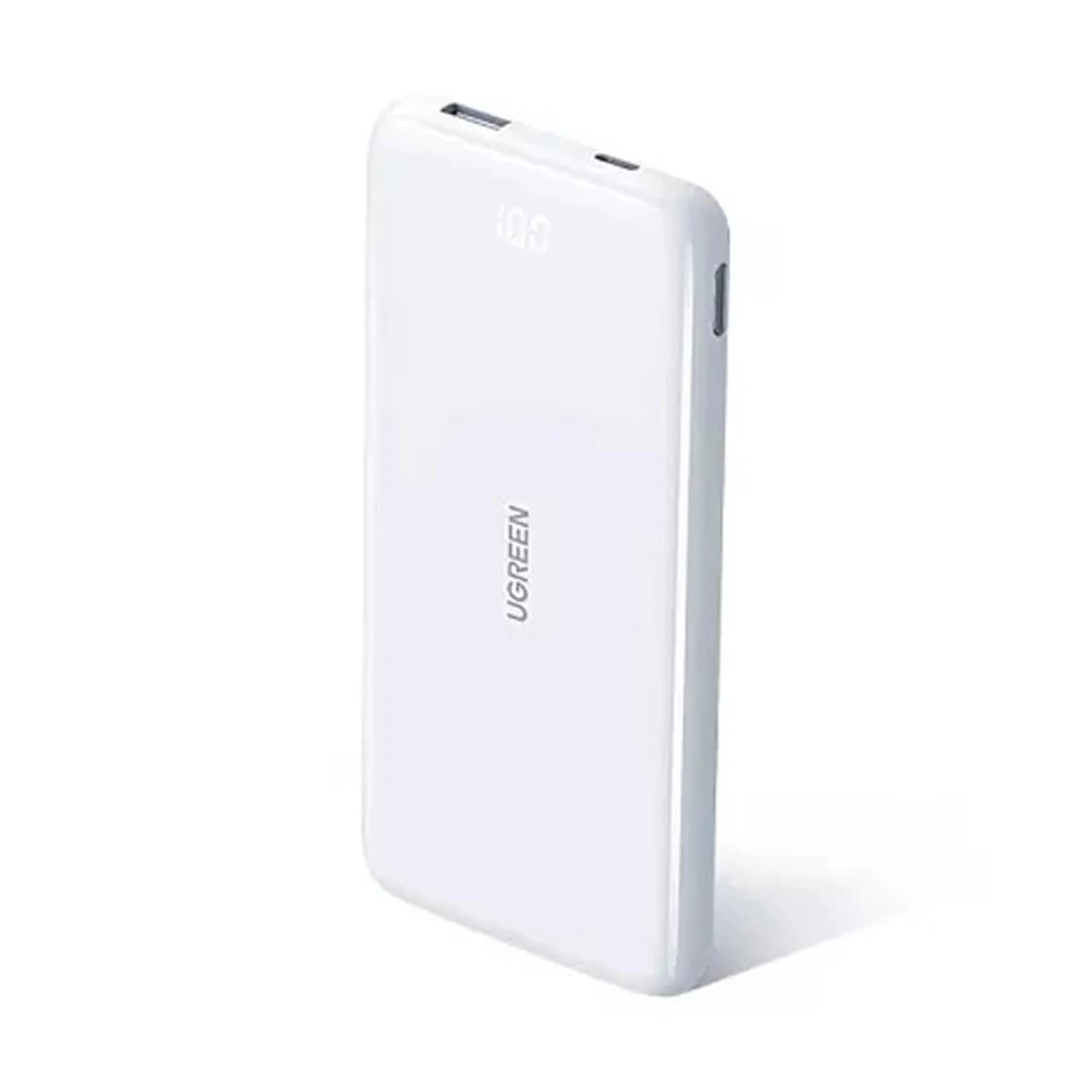 پاوربانک فست شارژ UGREEN 20W 10000mAh مدل PB200-80700 – سفید (گارانتی 18 ماهه آسان پیشرو) — تصویر ۲