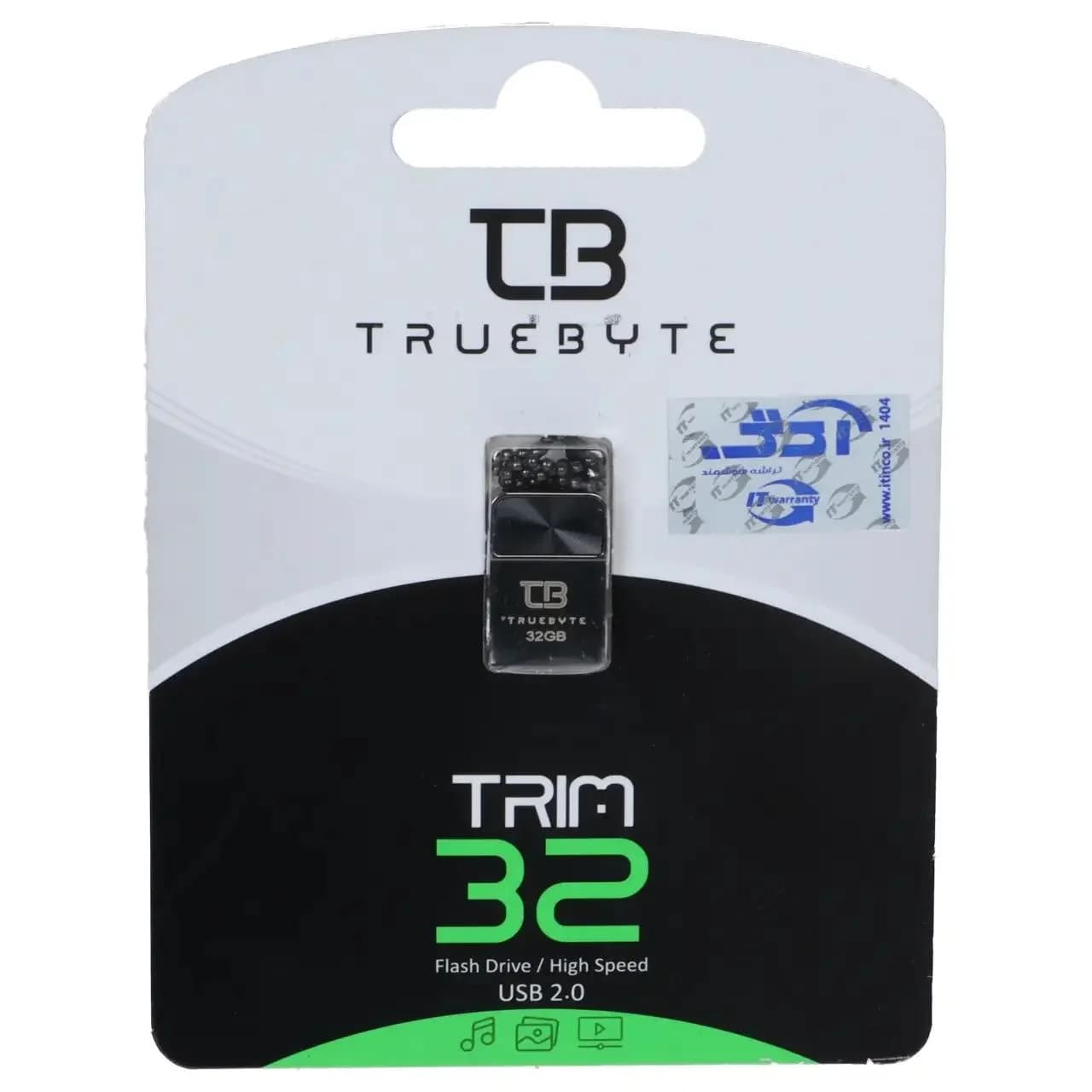 فلش مموری TRUEBYTE USB2.0 مدل TRIM ظرفیت 32GB – قرمز مشکی (گارانتی مادام العمر شرکت آی تین) — تصویر ۳