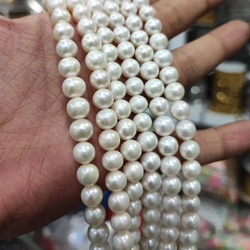 ریسه مروارید پرورشی سایز ۸ الی ۹ میلیمتر کیفیت A+ کد13601 — تصویر ۲