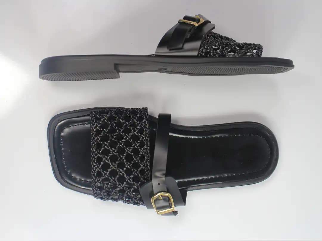صندل زنانه تک سگک بافتی والریا | Valeriya Woven Single Buckle — تصویر ۷