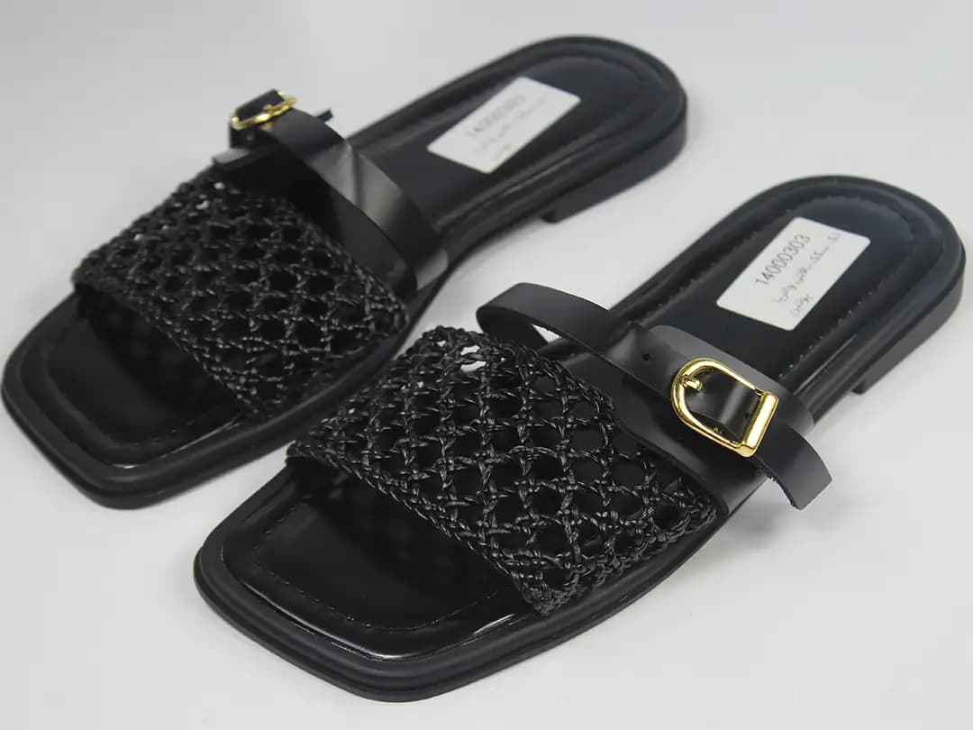 صندل زنانه تک سگک بافتی والریا | Valeriya Woven Single Buckle — تصویر ۸