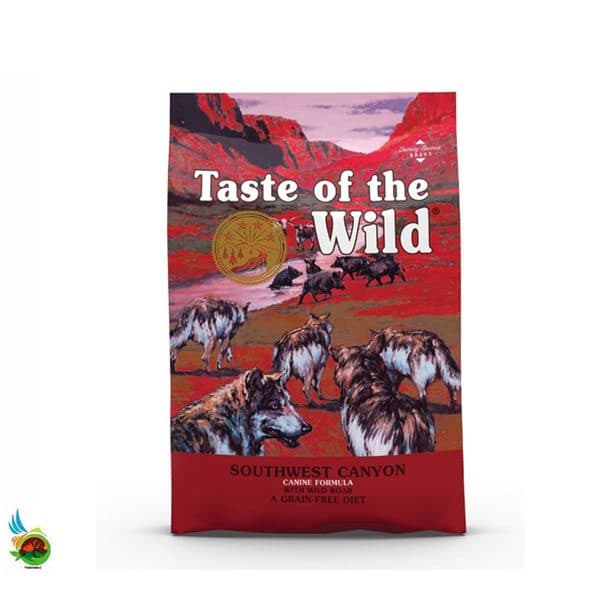 غذای خشک سگ تیست آف د وایلد بدون غلات طعم گوشت گراز Taste of the wild with wild boar وزن 2 کیلوگرم