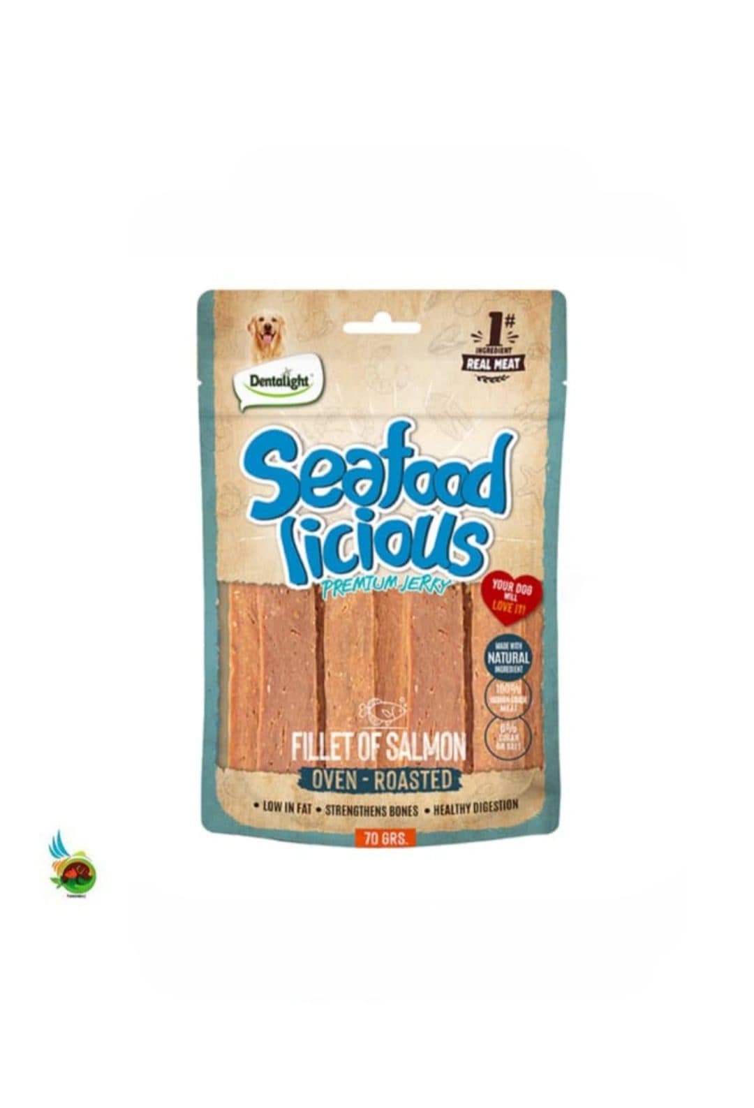 تشویقی سگ دنتالایت طعم سالمون Dentalight fillet of salmon وزن ۷۰ گرم