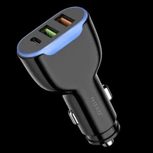 شارژر فندکی نوکسو CCN-2 شارژر خودرو 30 وات با QC3.0 و 2 پورت USB هوشمند