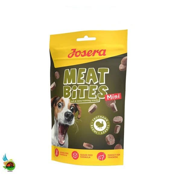 تشویقی میت بایت جوسرا سگ طعم بوقلمون Josera meat bites with turkey وزن ۷۰ گرم