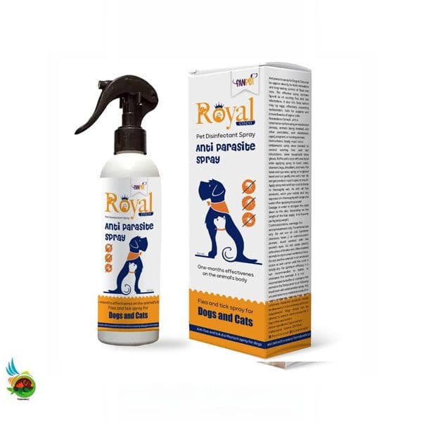 اسپری ضد کک و کنه سگ و گربه رویال کوکو Royal coco anti parasite spray حجم 240 میلی لیتر