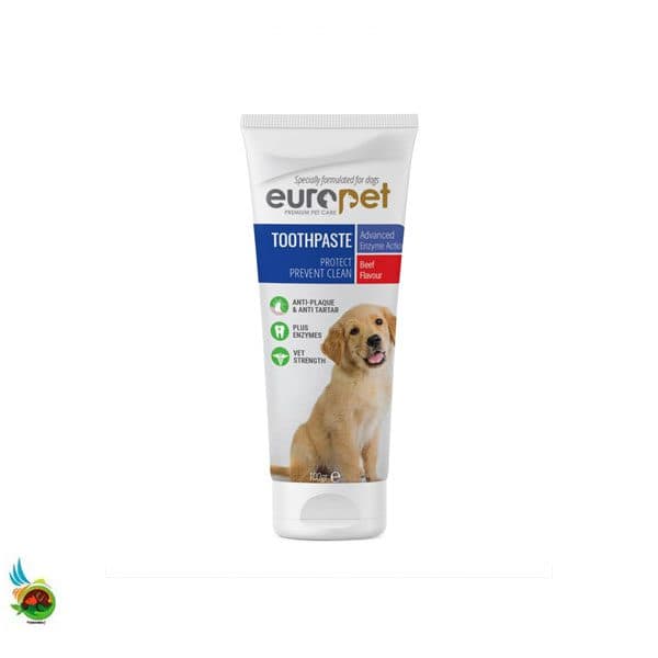 خمیر دندان سگ یوروپت طعم گوشت Europet toothpaste beef flavour وزن ۱۰۰ گرم