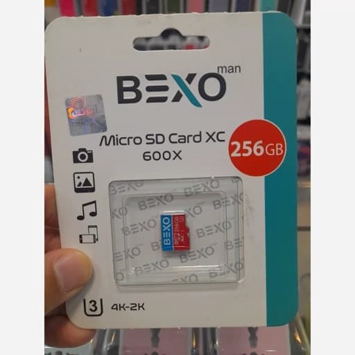 رم میکرو بکسو SD 256 گیگابایت BEXO U3 ، سرعت خواندن 90MB/s استاندارد C10 (فرم فاکتور MicroSDXC)