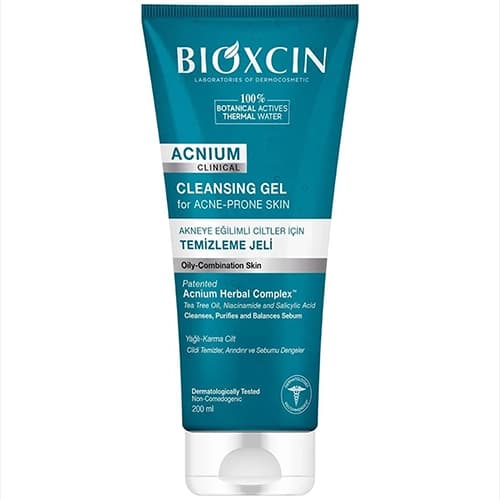 ژل شستشوی ضد جوش صورت بیوکسین (پوست مختلط و چرب) Acnium clinical