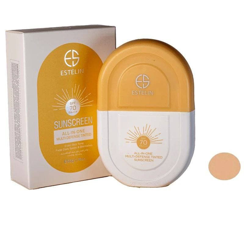 کرم ضدآفتاب رنگی استلین SPF70 مدل Multi-Defense — تصویر ۲