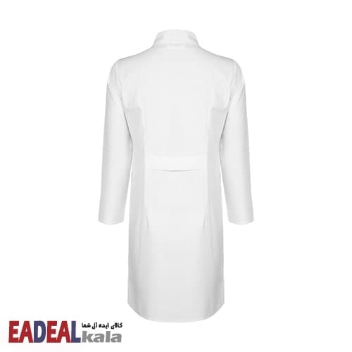 روپوش پزشکی زنانه خضرا مدل یقه شکاری کد 31100 — تصویر ۹