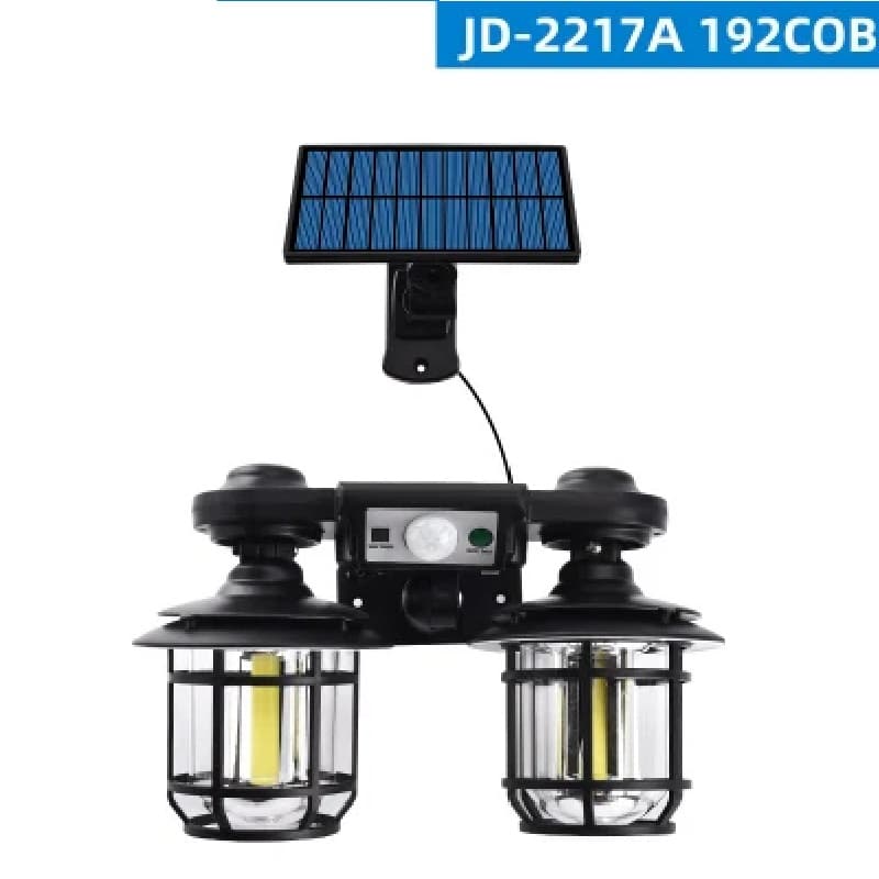 چراغ خورشیدی دو لامپه سنسوردار با پنل جدا مدل JD-2217A — تصویر ۷