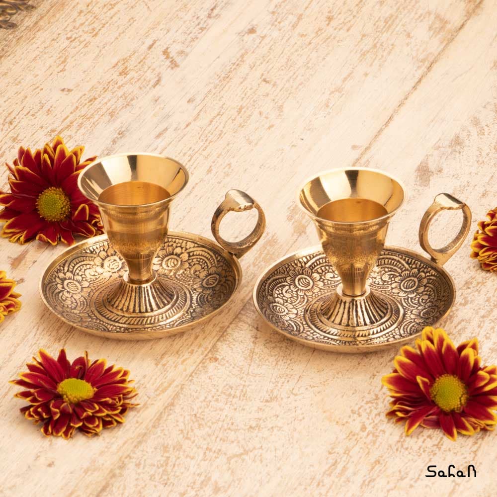 ست هفت سین برنجی طلایی کد 1114 — تصویر ۵