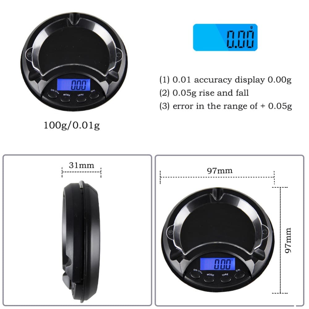 ترازوی دیجیتال زرگری طرح زیرسیگاری با دقت 0.01 گرم — تصویر ۱۰