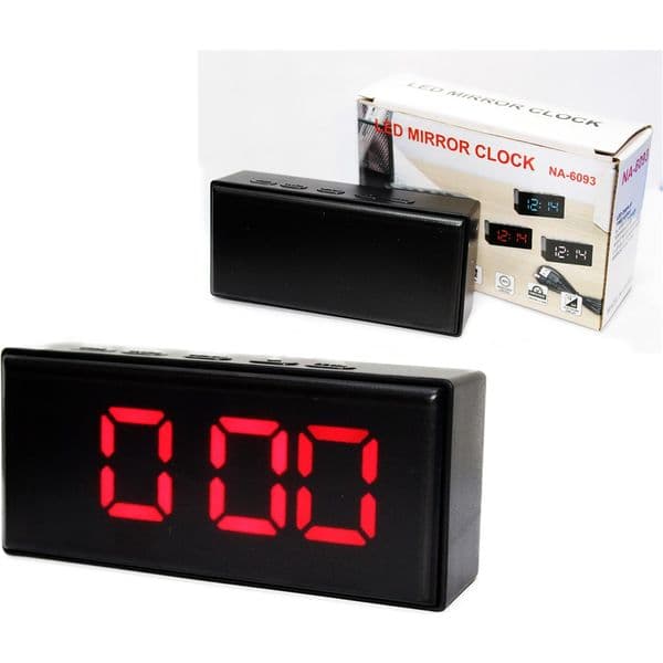 ساعت LED رومیزی دیجیتال زنگ دار NA-6093 — تصویر ۵
