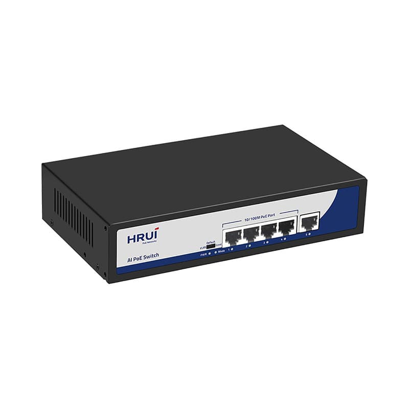 سوئیچ 4 پورت PoE شبکه HRUI HR900-AF-41N در بازار شبکه