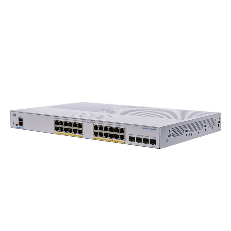 سوئیچ 24 پورت PoE سیسکو CBS250-24P-E-4G در بازار شبکه — تصویر ۲