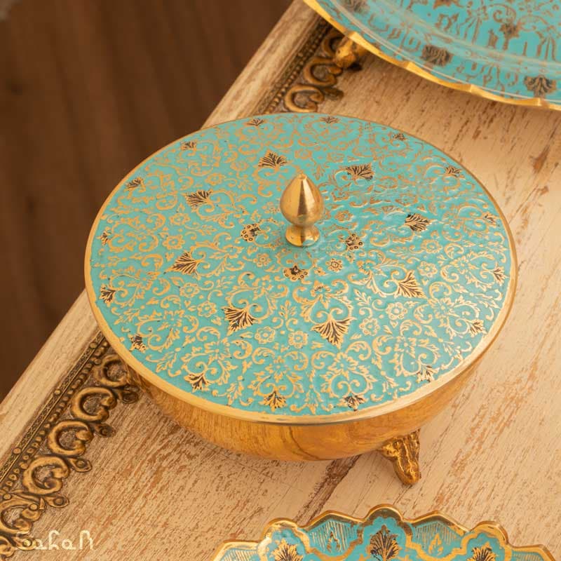 ست پذیرایی برنجی میناکاری کد 431 — تصویر ۵