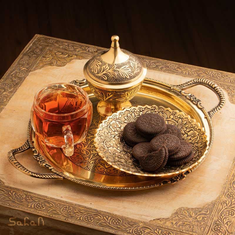 ست پذیرایی برنجی آنتیک کد 420