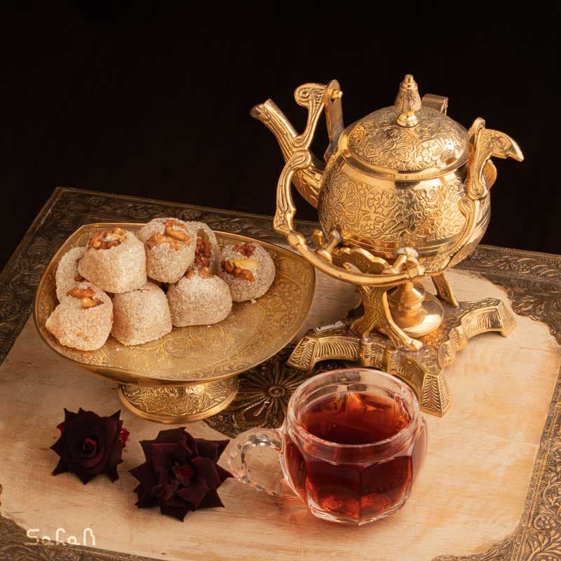 ست چای خوری برنجی طلایی کد 417