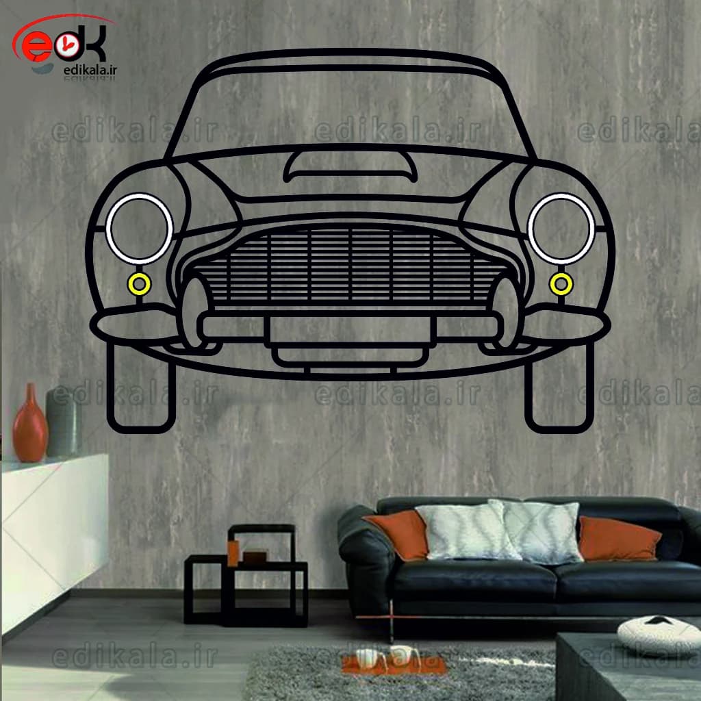 تابلو طرح ماشین Aston Martin شماره 1 با چراغ نئون+آداپتور+با انتخاب سایز و جنس دلخواه — تصویر ۷