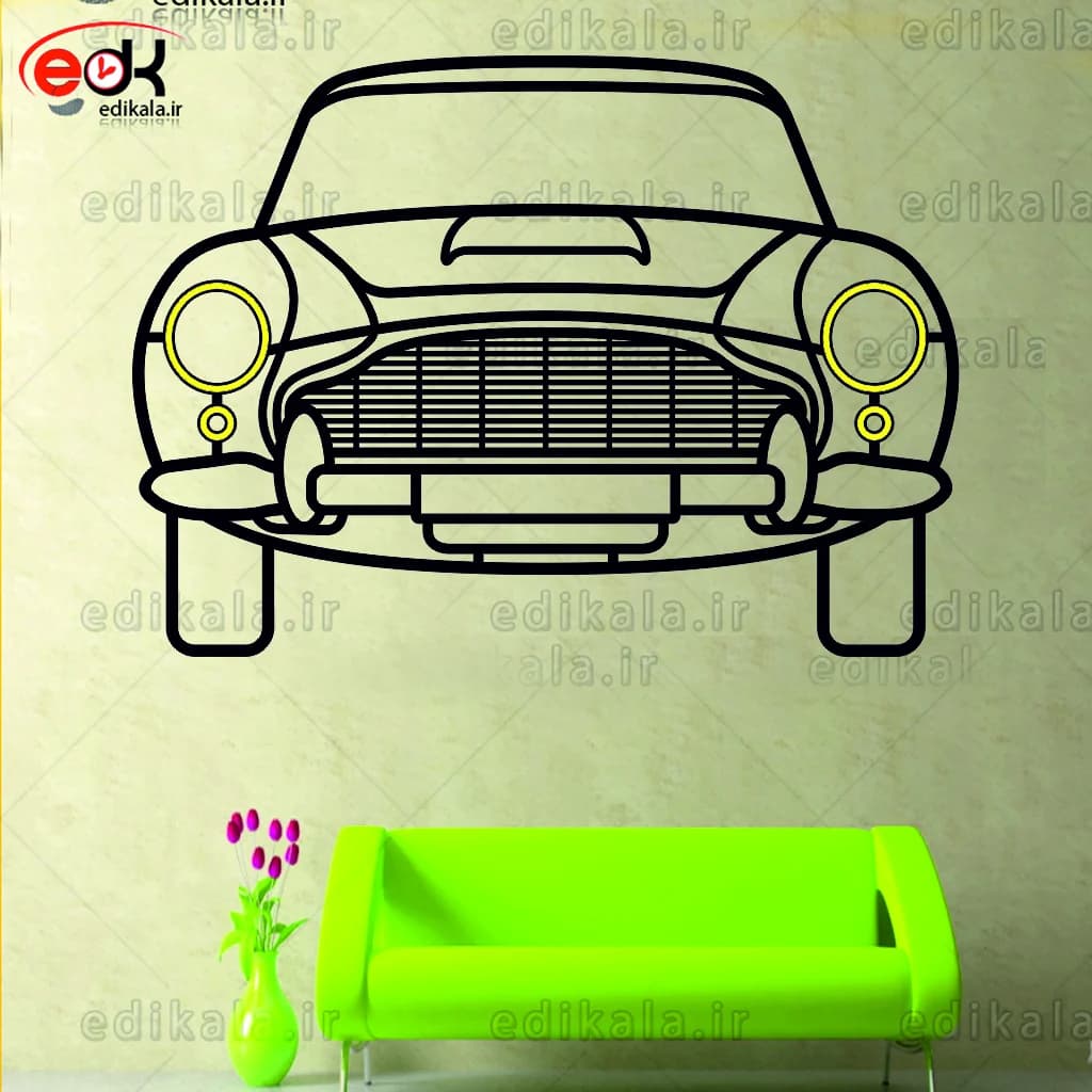 تابلو طرح ماشین Aston Martin شماره 1 با چراغ نئون+آداپتور+با انتخاب سایز و جنس دلخواه — تصویر ۳