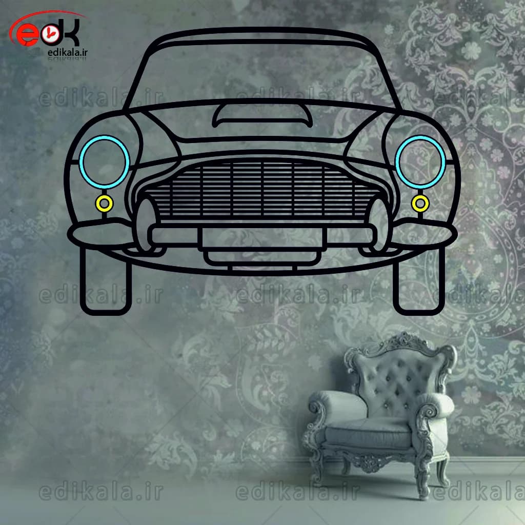 تابلو طرح ماشین Aston Martin شماره 1 با چراغ نئون+آداپتور+با انتخاب سایز و جنس دلخواه