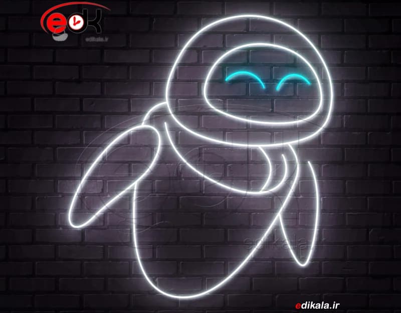 تابلو نئون طرح انیمیشن وال ای (WALL-E) شماره 1 در ابعاد مختلف +آداپتور+ فایل لایه باز