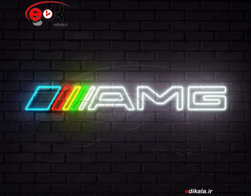 تابلو نئون طرح بنز ای ام جی (AMG) شماره 1 در ابعاد مختلف +آداپتور+ فایل لایه باز