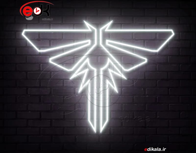 تابلو نئون طرح گیمینگ The Last Of Us) Fireflies) در ابعاد مختلف +آداپتور+ فایل لایه باز — تصویر ۲