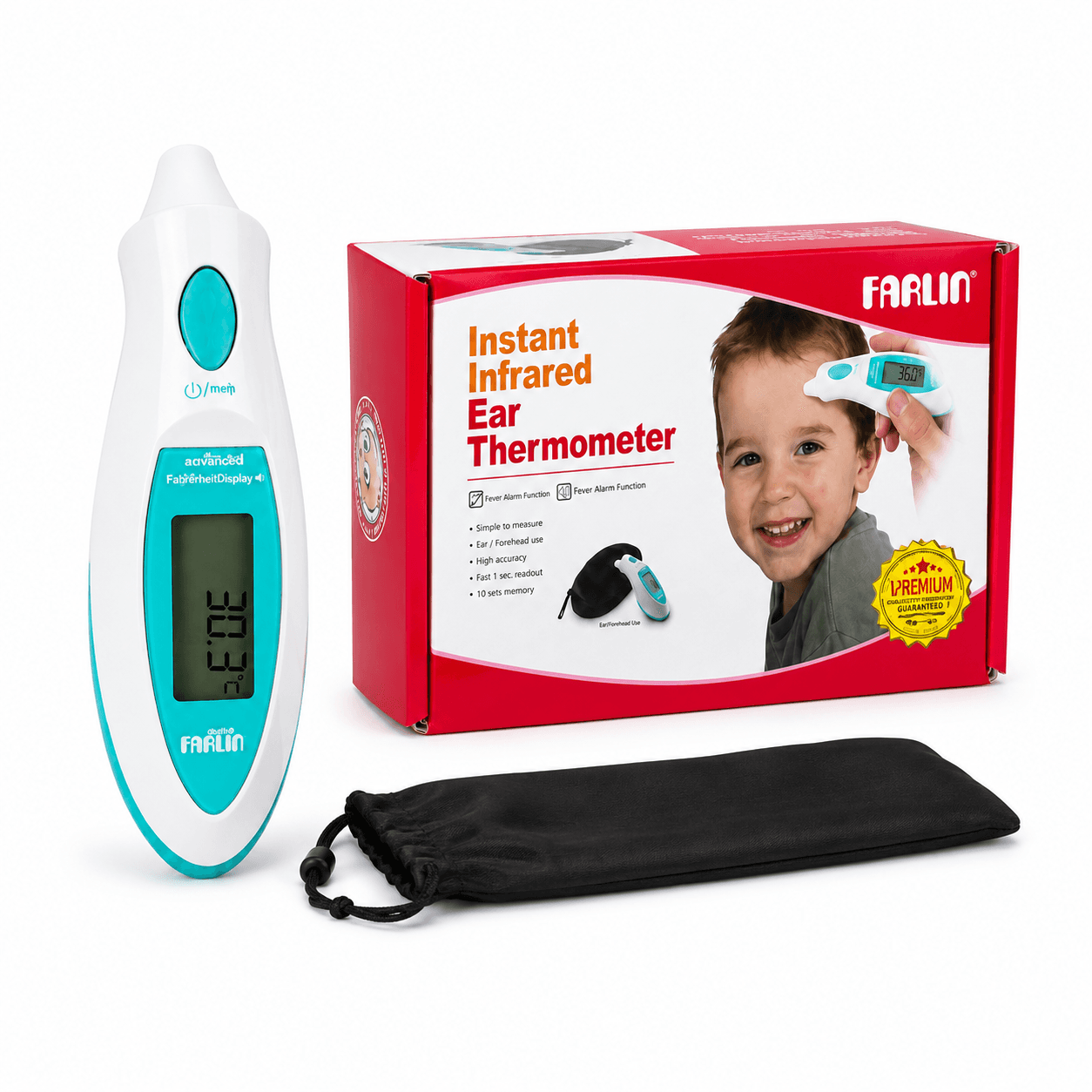 تب‌سنج مادون قرمز گوش و پیشانی فارلین مدل Instant Infrared Ear Thermometer — تصویر ۱۰