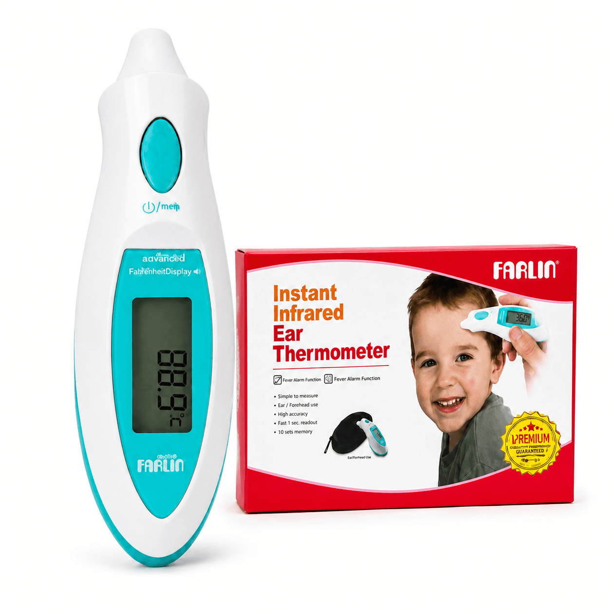تب‌سنج مادون قرمز گوش و پیشانی فارلین مدل Instant Infrared Ear Thermometer
