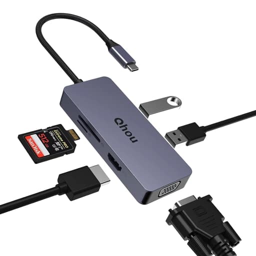 هاب 6 پورت USB-C مدل QHOU YL-HB101