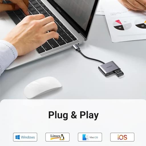مبدل USB-C به OTG یواسبی C مدل UGREEN — تصویر ۶