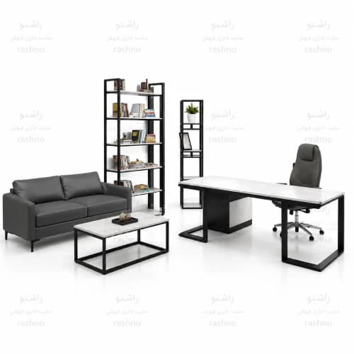 میز مدیریتی دو طرف ال – تولید در ابعاد و رنگ دلخواه مشتری